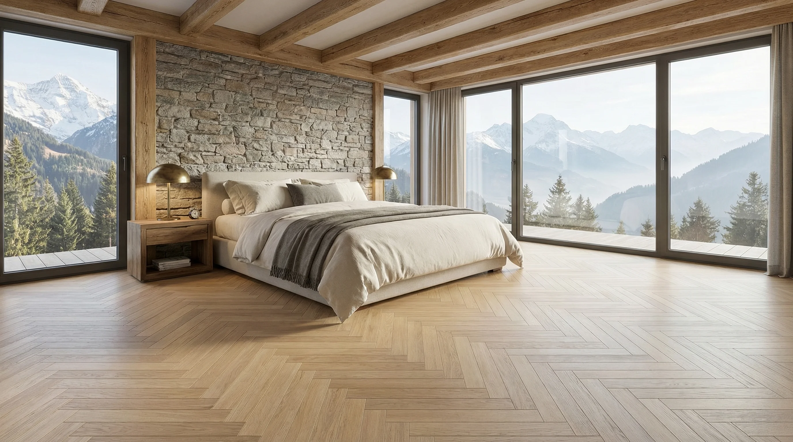 Интерьер с ламинатом ALPINWOOD